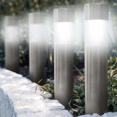 6 Lampade Giardino ricarica solare Paletti solari Tecnologia 1LED Luce Bianca - COVERI