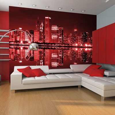 Fotomurale Chicago in rosso cm 250x193 cm 250x193 Artgeist