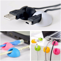 12 pz cavo multifunzionale cavo cavo clip di fissaggio cravatte caricatore usb supporto organizzatore con adesivo da scrivania filo archiviato en oferta