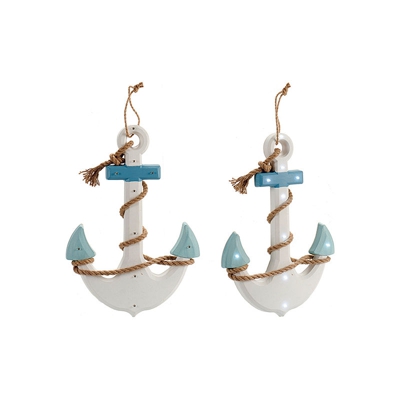 Decorazione pensile Corda Legno Corda (4,5 x 46 x 32 cm) Luci LED - GIFT DECOR