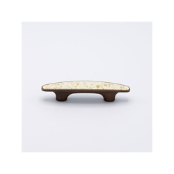 Polideas - Maniglia lunga arrotondata effetto rame con inserto maculato 118x21x24mm - 052 Bridge en oferta