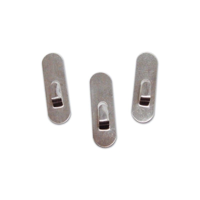Dck Group - 100 Pezzi Gancio Adesivo Inox Mini Art 13