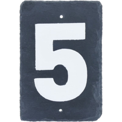 PrimeMatik - Numero 5 su ardesia 180x120mm marcatura precio