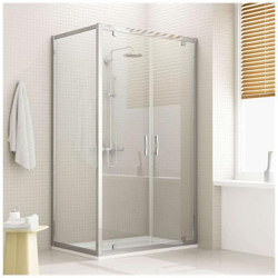 Box Doccia 80x100 Ap. 100 Cm H198 Trasparente Mod. Cristal Duo 2 Ante en oferta