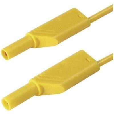 SKS Hirschmann MLS WS 50/1 ge Puntali di sicurezza [Spina a banana 4 mm - Spina a banana 4 mm] 0.50 m Giallo