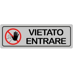 ETICHETTA VIETATO ENTRARE 15x 5 ADESIVA - MACHIERALDO en oferta