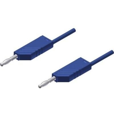 SKS Hirschmann MLN 200/2,5 BL Cavo di misura [Spina a banana 4 mm - Spina a banana 4 mm] 2.00 m Blu