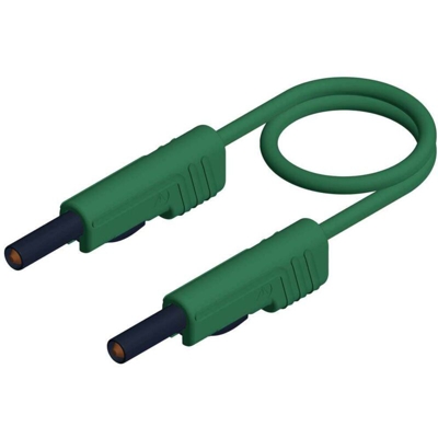 SKS Hirschmann MLB 50/1 V gn Cavo di misura [Spina a banana 4 mm - Spina a banana 4 mm] 0.50 m Verde