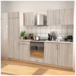 Set Di Armadietti Da Cucina 7 Pz Con Cappa Rovere características