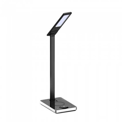 lampada da tavolo led 3 in 1 ricarica cellulare wireless 220-240 volt 5 watt A+ CE interno nero si tec 650557 - V-TAC