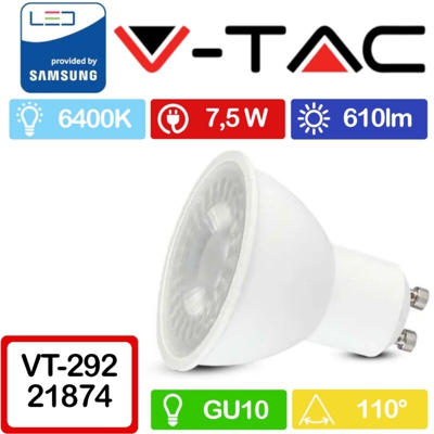 VT-2226 Lampadina led smd 5.5W E14 candela CRI >95 bianco naturale 4000K - SKU 7495 - V-tac