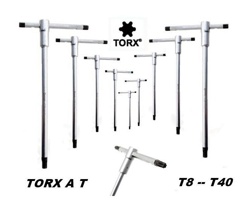 Set Di Chiavi Torx A T 9 Pezzi Con Asta Scorrevole - Aggancio Multiplo - T8-T40 - OXFORD en oferta