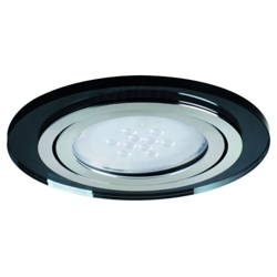 anello faretto incasso 1 pezzo 140 mm interno nero orientabile tondo vetro kan 27961 - KANLUX en oferta