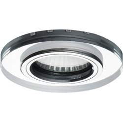 faretto incasso vetro con decoro led 220-240 volt 70 mm CE GU10 argento bianco caldo fisso interno tondo vetro kan 24410 - KANLUX precio