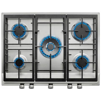 Piano Cottura EX 70 1 5G AI AL DR NAT a Gas 5 Fuochi Gas Colore Inox