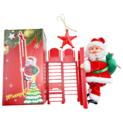 Decorazioni rosse di natale sezione della fibra scala scala Red - ASUPERMALL en oferta