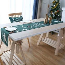 Scuro tovaglie verdi panno di cotone tabella corridore 30 * 160 cervi di Natale - ASUPERMALL características