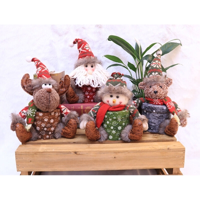 Decorazioni di Natale confezione regalo creativo bambola ornamenti fiocco di neve di Natale Orso scatola rotonda - ASUPERMALL