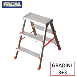 Sgabello Alluminio Filo Gradini 3+3 Facal características