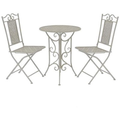 Set da Bistro 3 pz in Acciaio Grigio