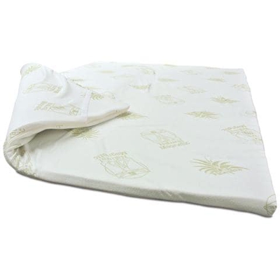 Topper Correttore Materasso Piazza E Mezza In Memory Foam 120 X 195 X 10 Cm, Fodera Sfoderabile In Aloe Vera, Ergonomico, Antiacaro, Dotato Di Elastici Sugli Angoli