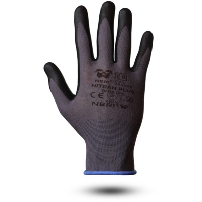 GUANTI NYLON / NITRILE 'NITRAN PLUS' Tg. 8 - NERI