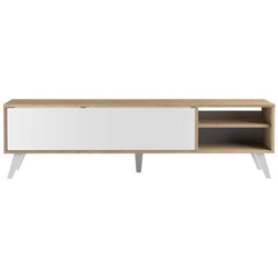 Mobile Tv Scandinavo Legno E Bianco Origami en oferta