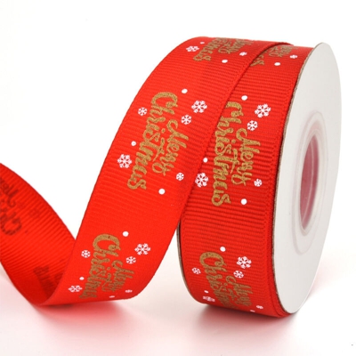 Buon Natale fiocco nastro 1 centimetro 2cm (10 yarde / rullo) - ASUPERMALL
