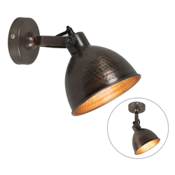 QAZQA Applique Liko - rustico - Metallo - Rame - Tondo Max. 1 x Watt en oferta