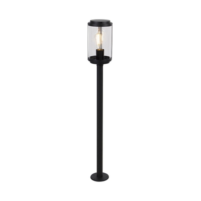 QAZQA Palo da giardino schiedam - Design - Alluminio,Plastico - Nero/Trasparente - Oblungo Max. 1 x Watt