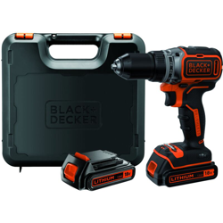 Black&decker - BLACK+DECKER BL186KB-QW Trapano/Avvitatore Brushless con Doppia Batteria al Litio, 18 V, 1.5 Ah, in Valigetta - BLACK & DECKER características