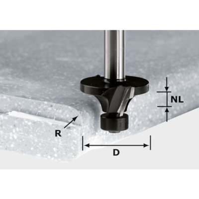 492681 Festool Fresa a raggio concavo HW R3/D22 ss S12