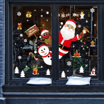 SK9241 celebrare il Natale finestra decorazione adesivi adesivo muro fiocco di neve - ASUPERMALL