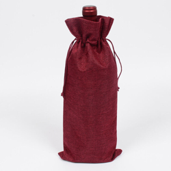15 * 35cm sacchetto del vino iuta sacchi coulisse tote del vino della Borgogna profonda bordeaux 2 - ASUPERMALL precio