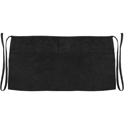 Grembiule da cucina e cameriere 60 x 30 cm nero in vita corta con 3 tasche - Primematik