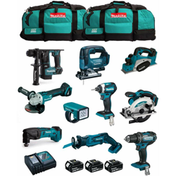 MAKITA Kit MPK1810233A (DDF482+DTD154+DHR171+DGA504+DTM50+DSS610+DJV182+ DJR185+DKP180+DML186+ 3x3,0Ah + DC18RC + 2xLXT600) características