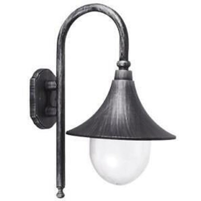 LANTERNE CIGNO A MURO Dimensioni 26xP36xH47 cm. E 27 ALLUMINIO PRESSOFUSO - FRASCHETTI