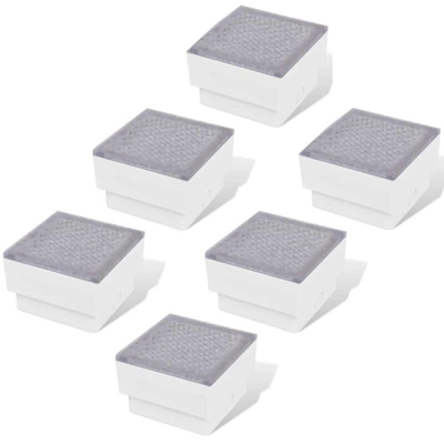 Set 6 Luci calpestabili a LED 100 x 100 x 68 mm - VIDAXL