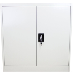 MonsterShop - Armadietto Grigio Chiaro in Metallo Solido per Casa e Ufficio con 2 Porte e 2 Piani Regolabili 90cm x 90cm x 40cm - MONSTER RACKING precio