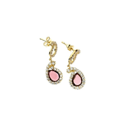 Orecchini Fantasia - Gioielli - da Donna - Oro in Argento, Zircone, 1 x 2,6 cm - OTTAVIANI BY HOMEMANIA