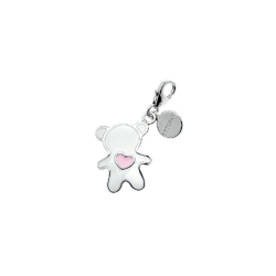 Charm Animali - Ciondolo, Accessorio - Per Bracciale, Braccialetto, Collana, Pendente - Bianco in Argento, Smalto, 1,2 x 2,8 cm - OTTAVIANI BY en oferta