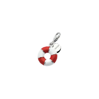 Charm Fantasia - Ciondolo, Accessorio - Per Bracciale, Braccialetto, Collana, Pendente - Rosso in Argento, Smalto, 1,2 x 2,7 cm - OTTAVIANI BY