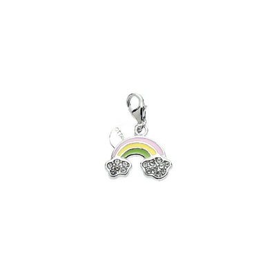 Charm Fantasia - Ciondolo, Accessorio - Per Bracciale, Braccialetto, Collana, Pendente - Multicolore in Argento, Smalto, 1,7 x 2,3 cm - OTTAVIANI BY