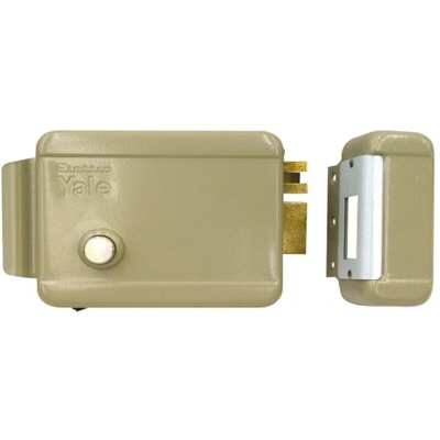 Yale - SERRATURA ELETTRICA DA APPLICARE PER PORTA LEGNO ART. 674 Dx - E 60