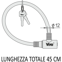 VIRO art.147 Lucchetto per Bici Moto Cavi Intrecciati acciaio ELBA 45 cm ? 12 mm características