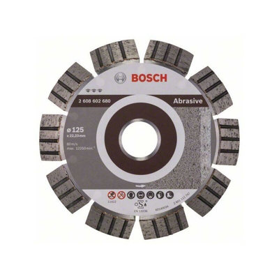 Bosch Disco diamantato Best for Abrasive 125 x 22,23 x 2,2 x 12 mm