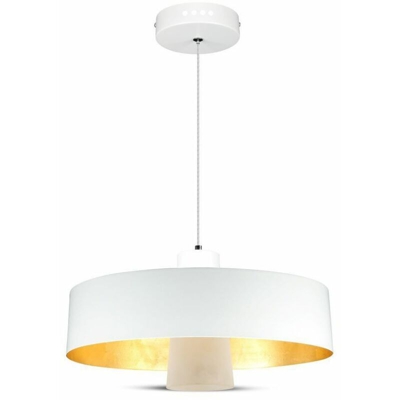 Lampadario moderno pendente 1MT diffusore acrilico e piastra LED SMD 7W 3000K 120° 400LM White Metal Ø340mm VT-7666 – SKU 3939 - V-TAC