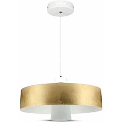 VT-7666 Lampadario pendente 1MT diffusore acrilico e piastra LED SMD 7W bianco naturale 4000K Gold Metal Ø340mm – SKU 3932 - V-tac en oferta