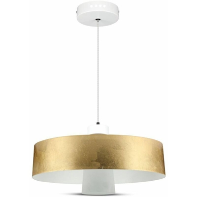 VT-7666 Lampadario pendente 1MT diffusore acrilico e piastra LED SMD 7W bianco naturale 4000K Gold Metal Ø340mm – SKU 3932 - V-tac