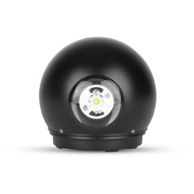 V-TAC VT-836 Lampada LED COB 6W da parete alluminio nero wall light bianco naturale 4000K IP65 - SKU 8304